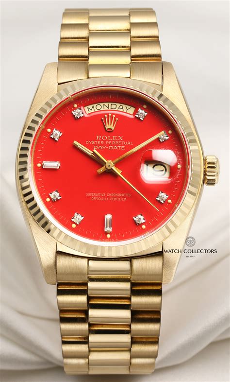 rolex datejust red face|rolex watch with red face.